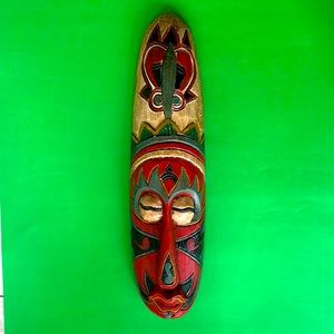 Wooden wall mask,hand painted